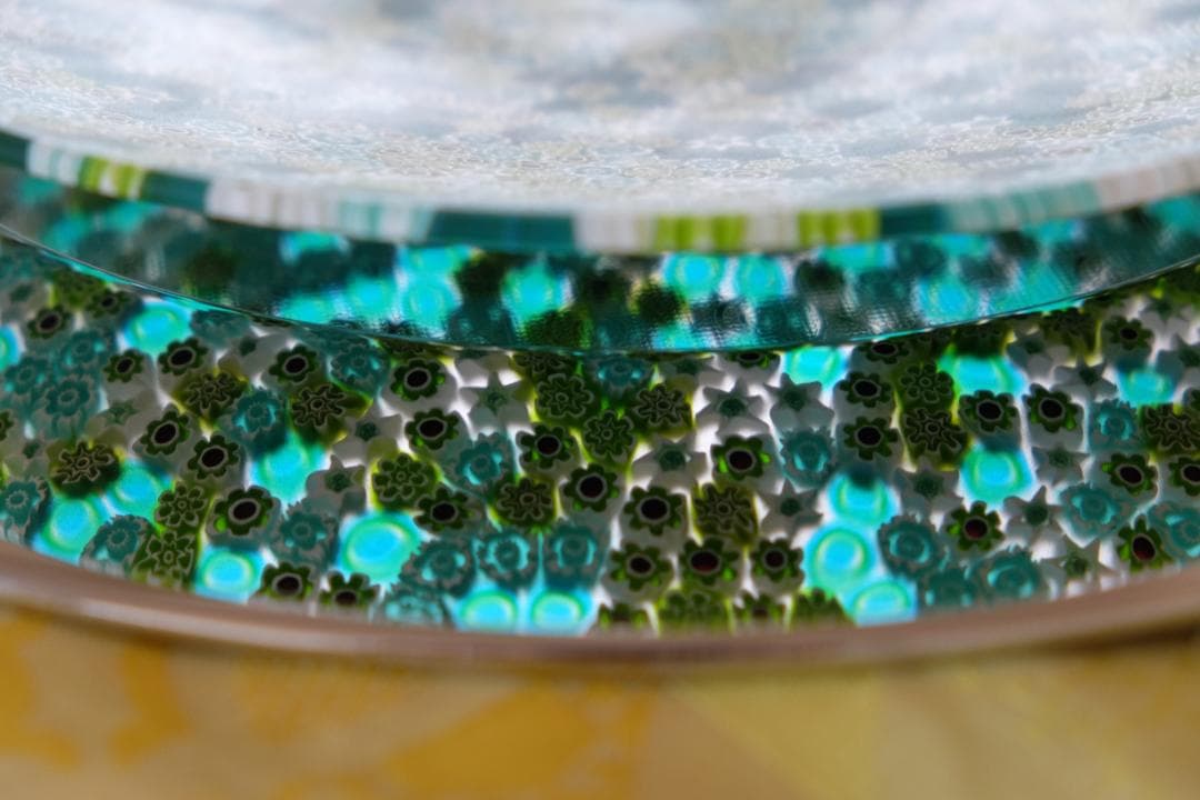 ヴェネチアングラス ミルフィオリ プレート ムリーニ 江波冨士子 花瓶