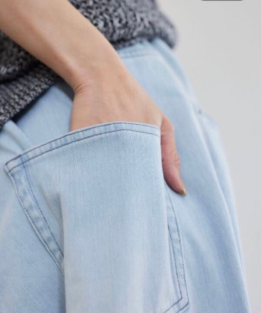 美品♪ドロストワイドカットデニム ♪ペールブルー♪『VERY』YouTube