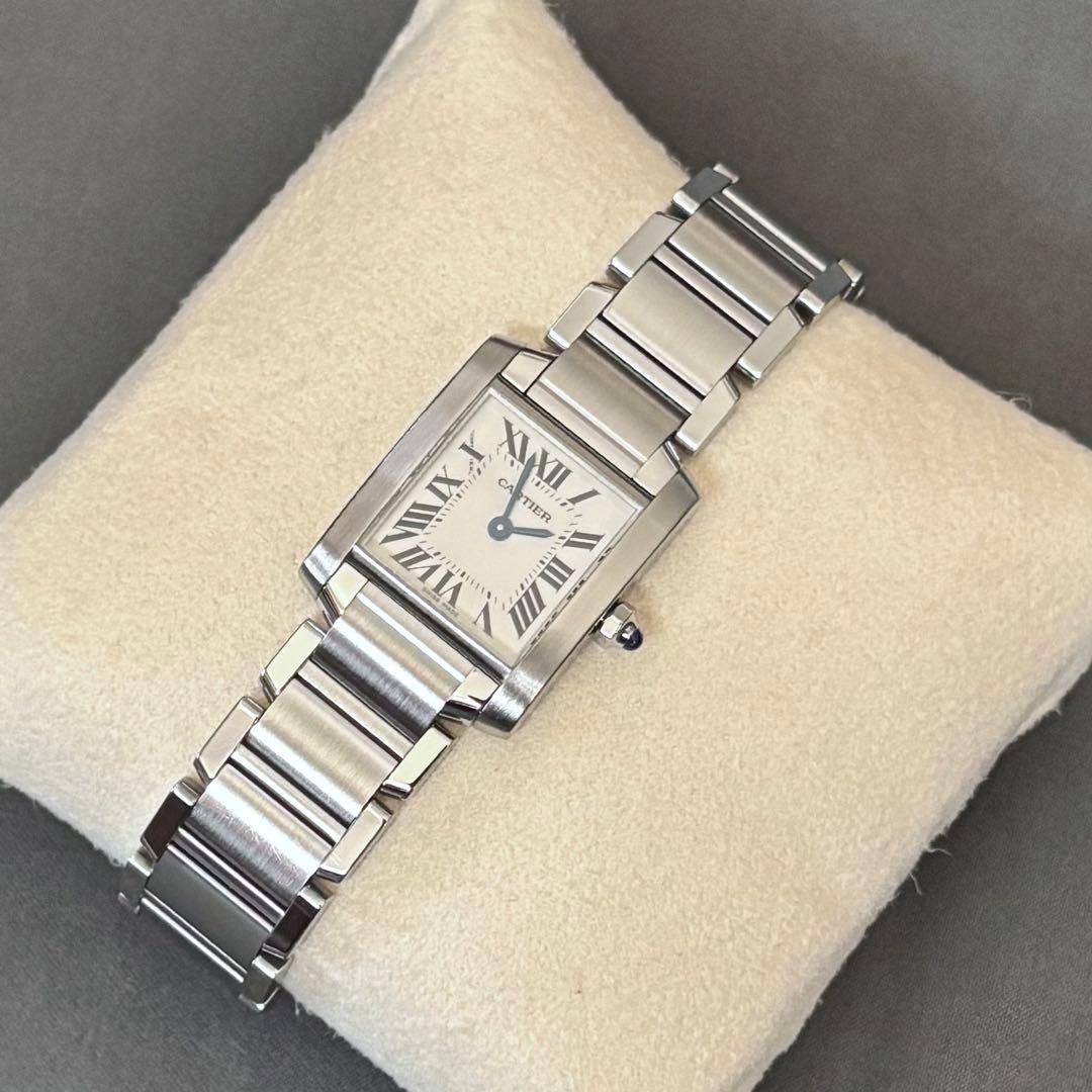 《美品》Cartier タンクフランセーズSM オーバーホール済 2年保証付