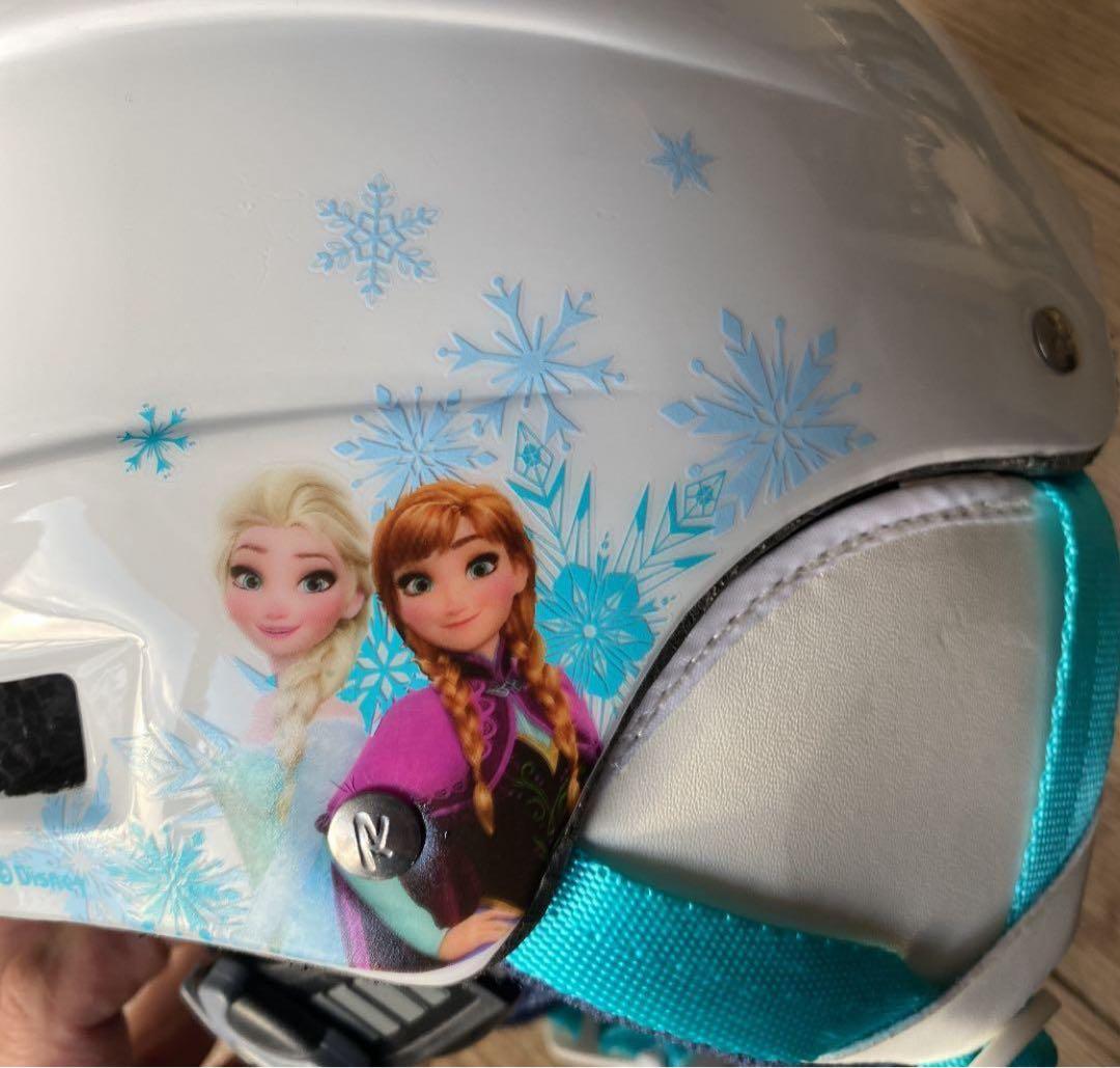 美品】キッズ ロシニョール アナ雪ヘルメットゴーグルセット
