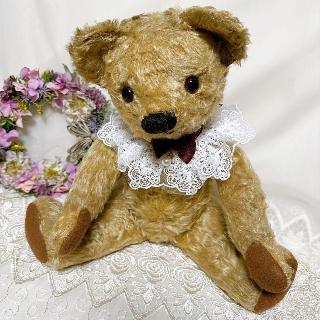 ❤️美形❤️大きめチャドバレーベア　1940's アンティークベア　テディベア