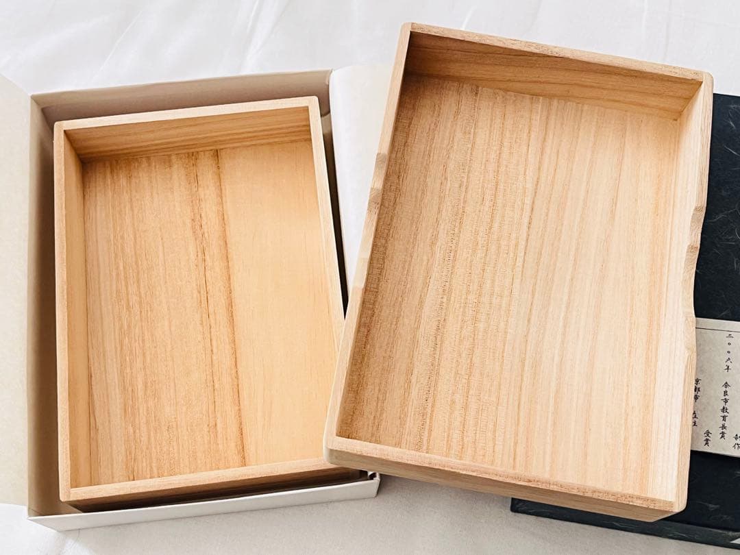 新品　鳩居堂　足立真瑚　綺羅　桐箱　4点　さくら　葡萄　向日葵　しだれ桜