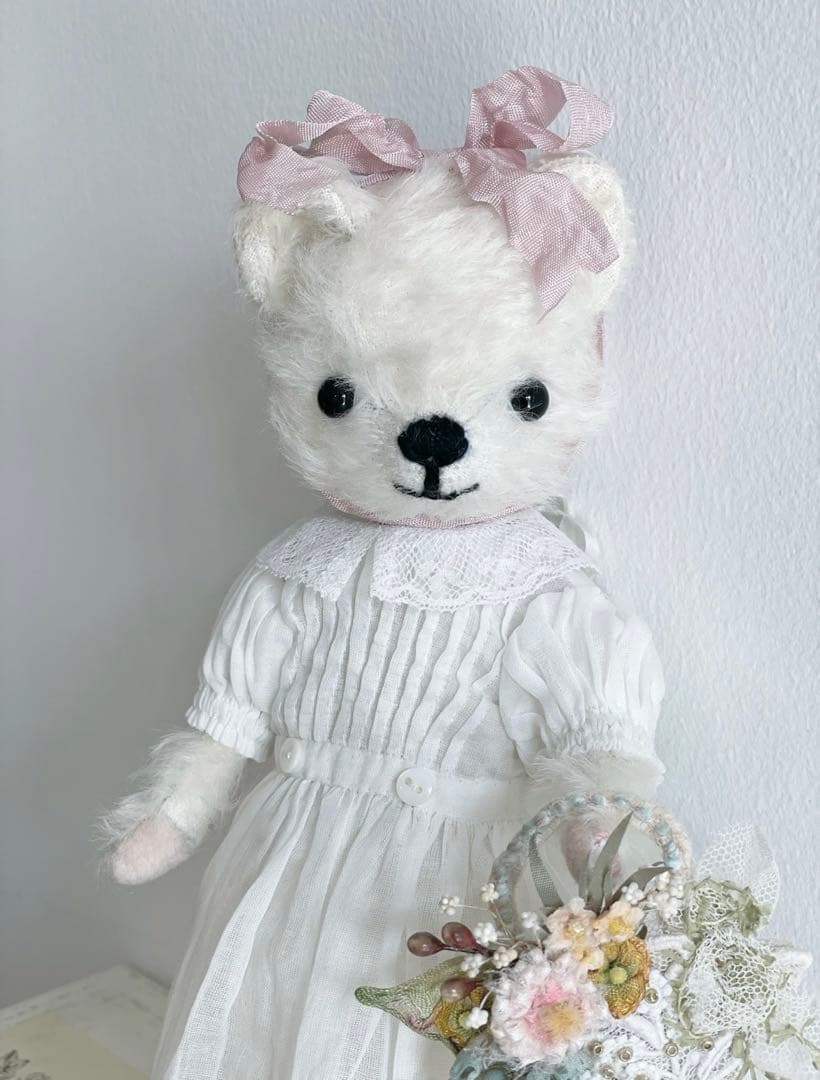 ヴィンテージベア テディベア 海外作家様 コレクション 優しい白熊さん