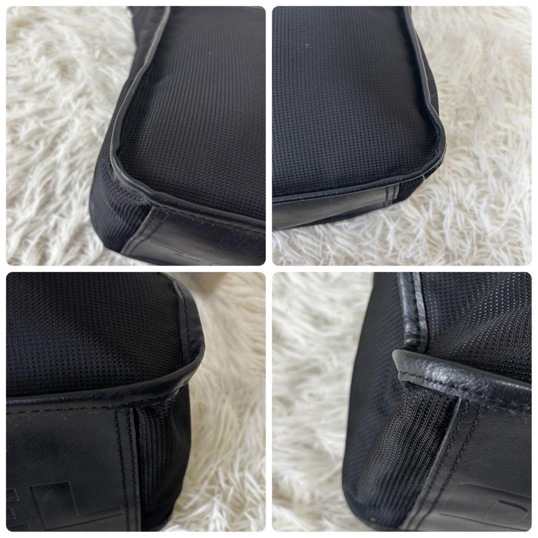 DIESEL✨大容量メッセンジャーバッグ レザー×ナイロン ロゴ刻印 y2k