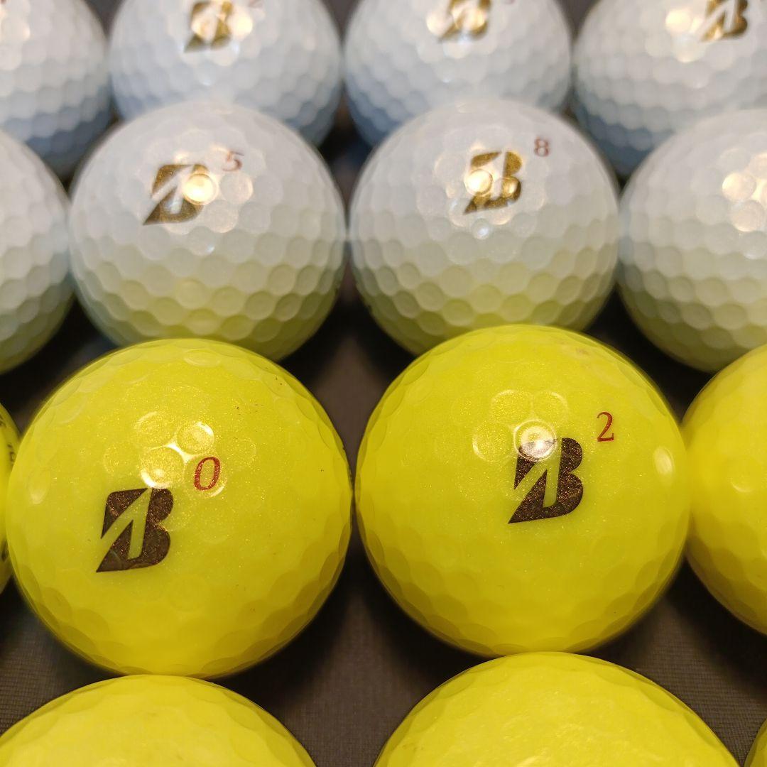 美品】'24ツアーBX 20球 (黄, パール) ブリヂストン ロストボール