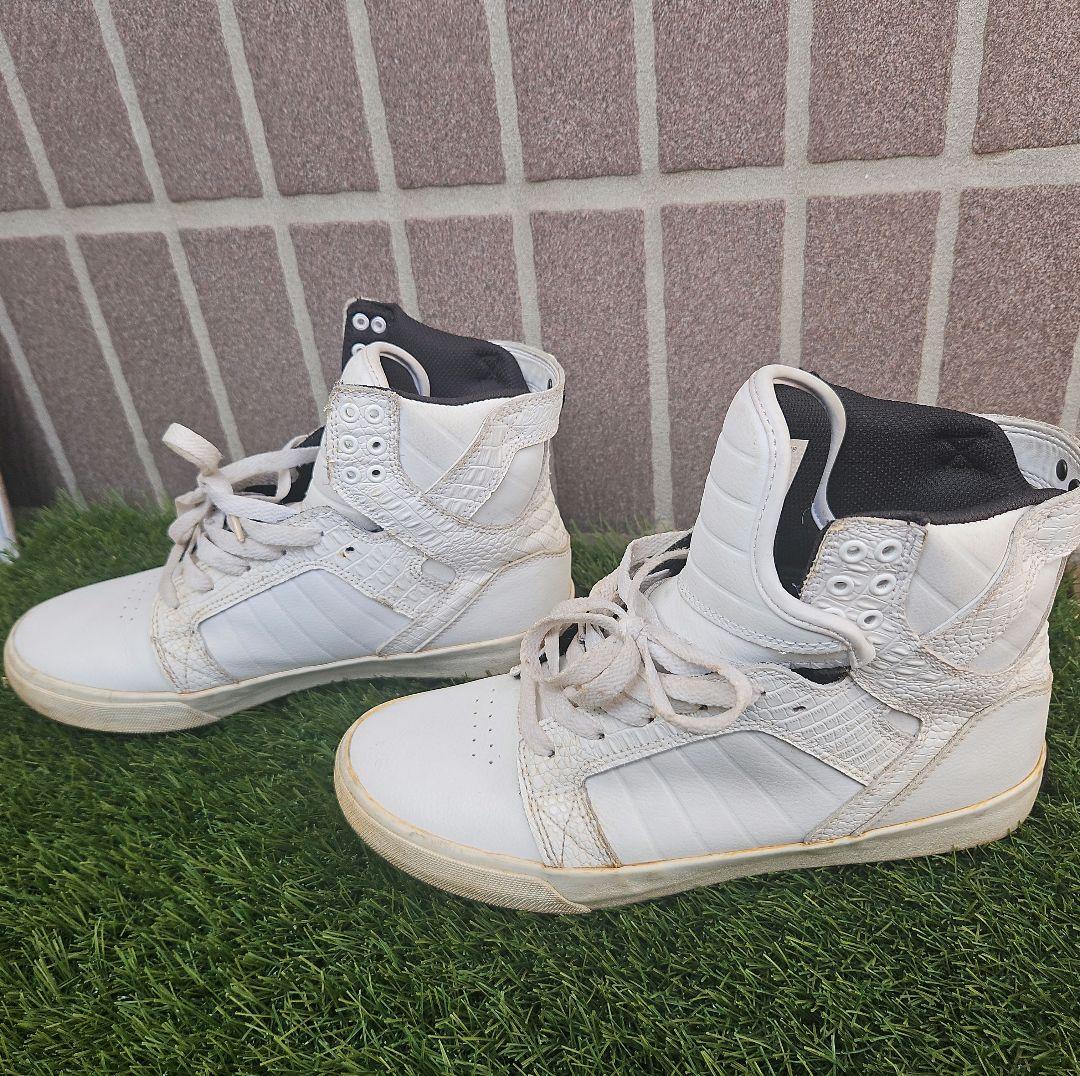 SUPRA ムスカ ハイカットスニーカー ホワイト/ブラック - メルカリ