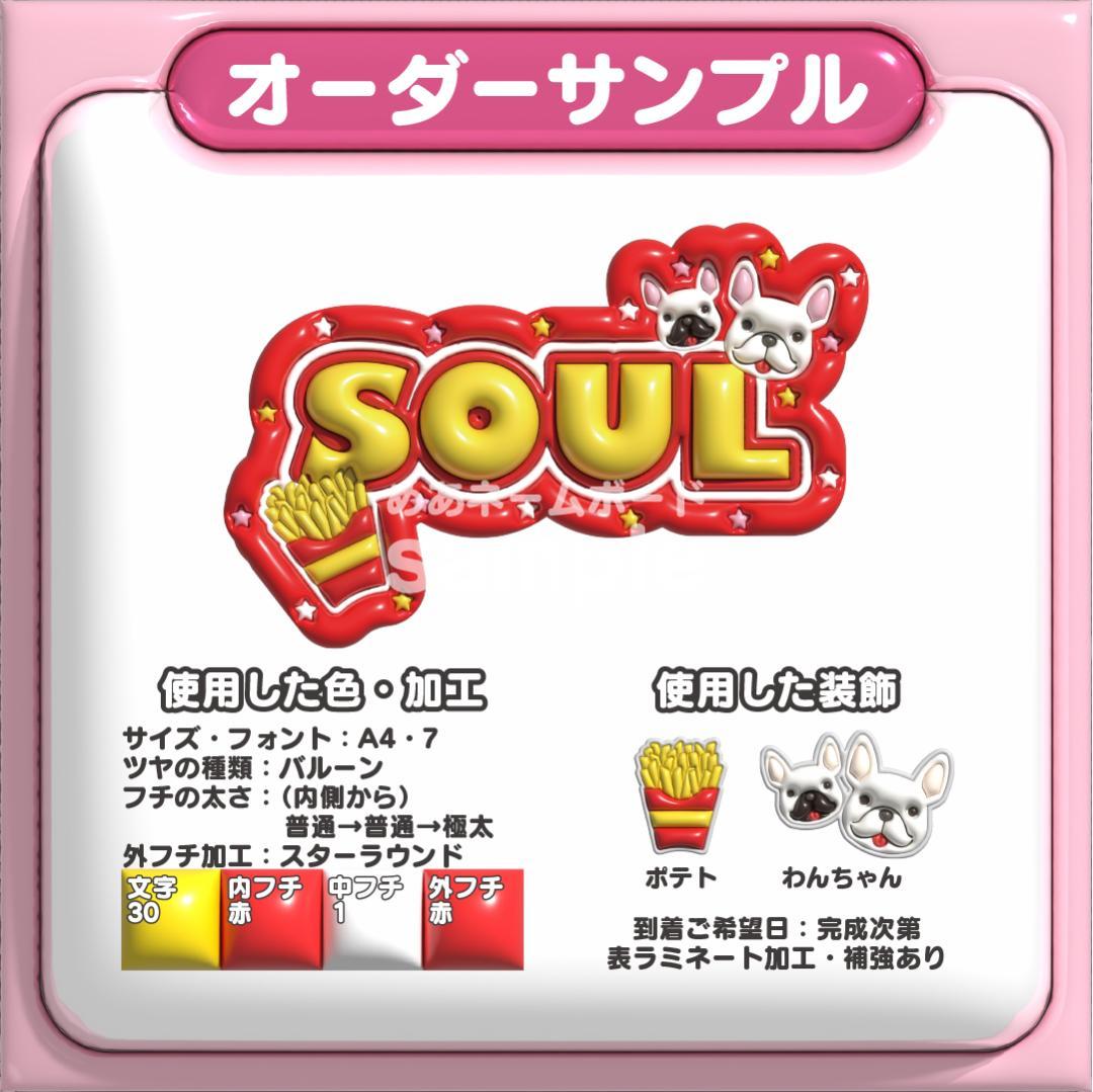 【SOUL ソウル ASTRO】ネームボード オーダー ぷっくり 文字
