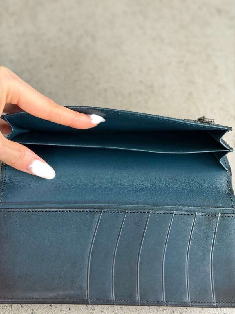 Yuhaku 長財布 ターコイズブルー - メルカリ