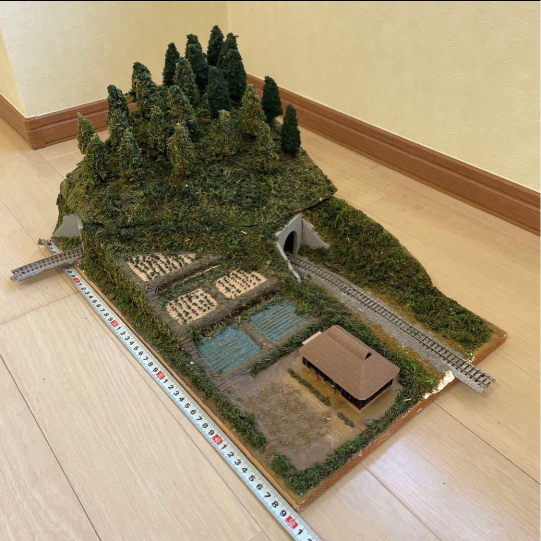 Nゲージ ジオラマ 田舎の風景 山 トンネル50cm×30cm - メルカリ