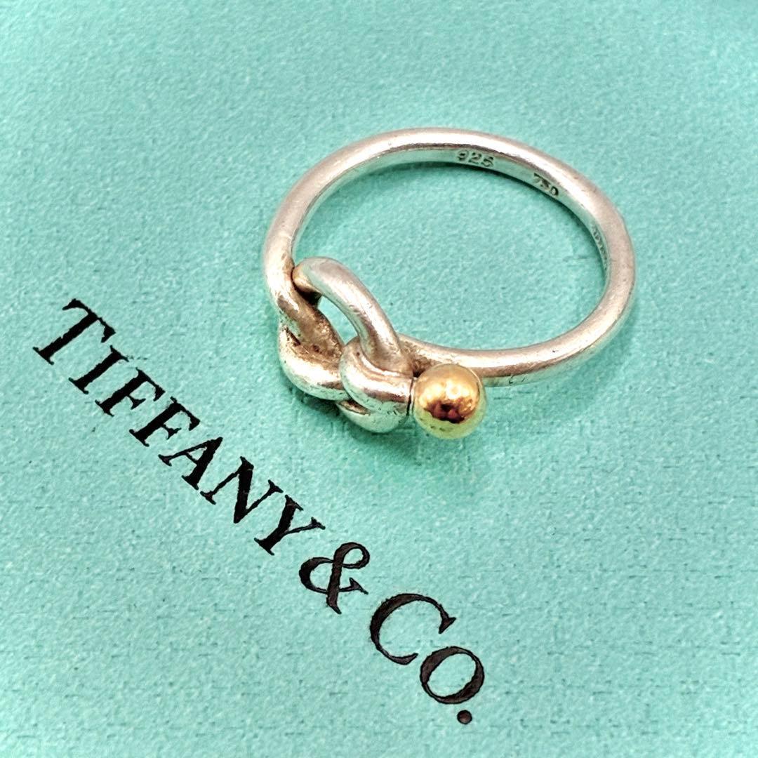 オールドティファニー 11号 フック＆アイ ラブノット リング 925×750