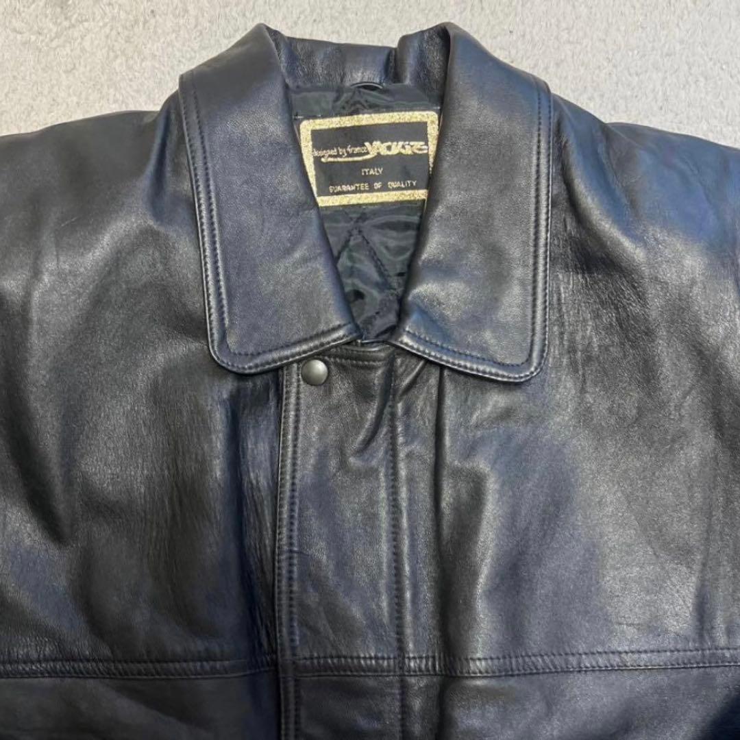 極美品！】短丈90s vintage レザージャケット 牛革 L 深水光太 - メルカリ