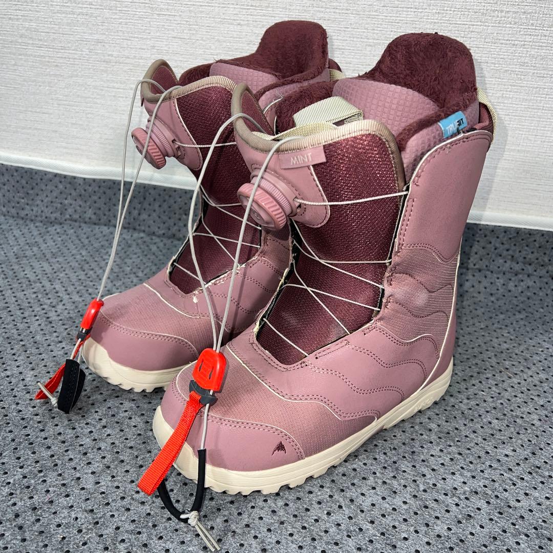 7-8回使用 24.5cm BURTON MINT BOAピンクブーツ