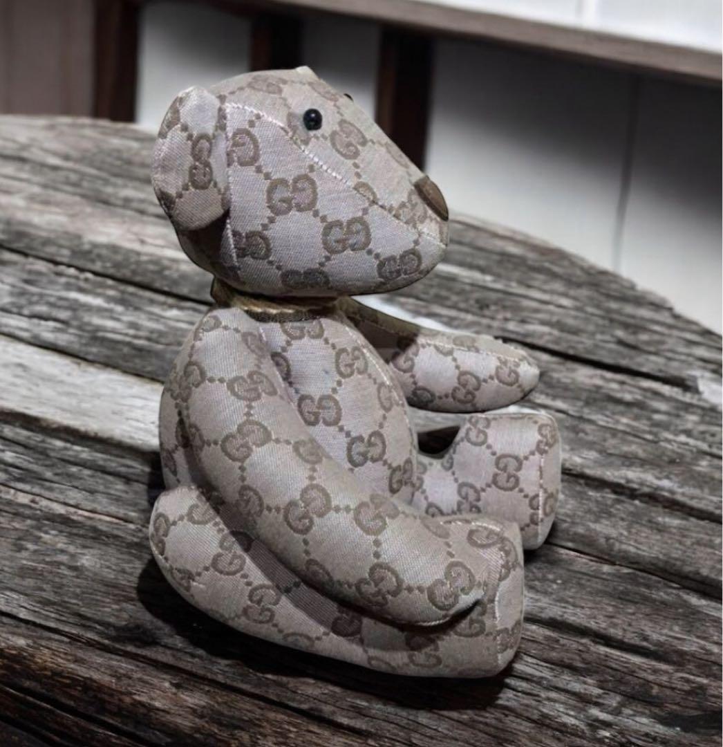 GUCCI グッチ GGキャンバス テディベア　ぬいぐるみ オールドグッチ