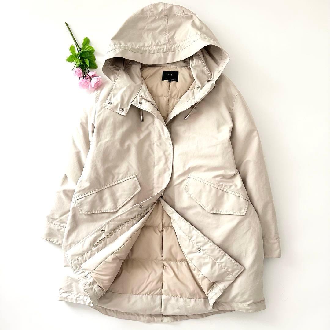 23区 中村アンさん着用 ショート モッズコート ダウン ベージュ 38