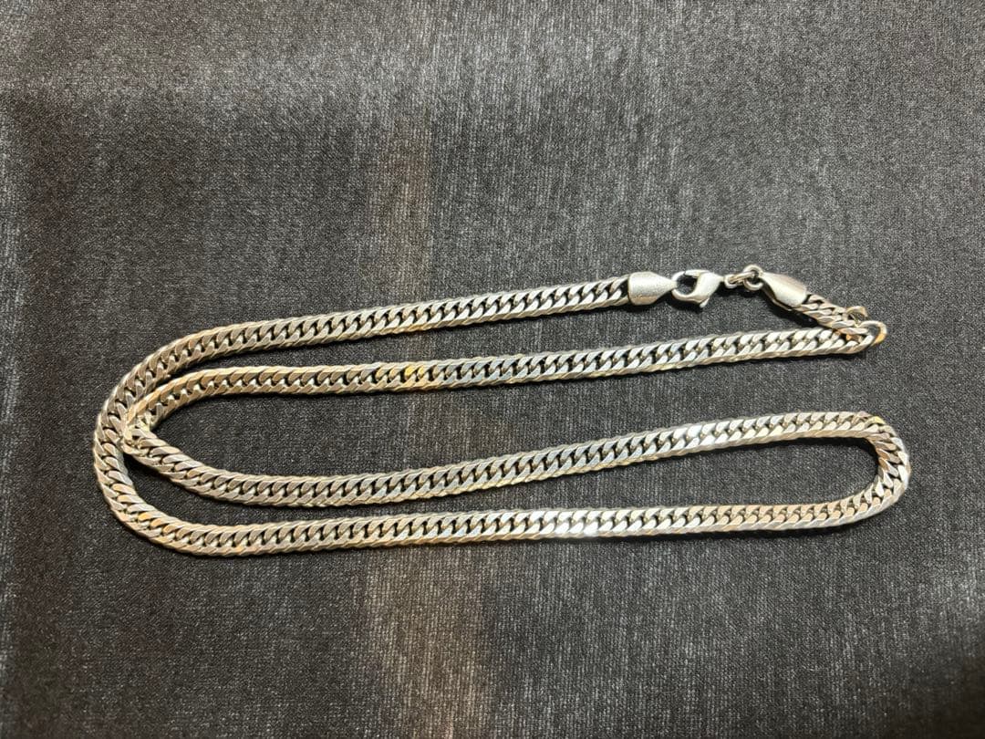 レダシルマ　Leda SILMA ネックレス　美品　925 ダブル喜平 LEDA SILMA レダシルマ シルバー＆ゲルマニウム 喜平 ネックレス