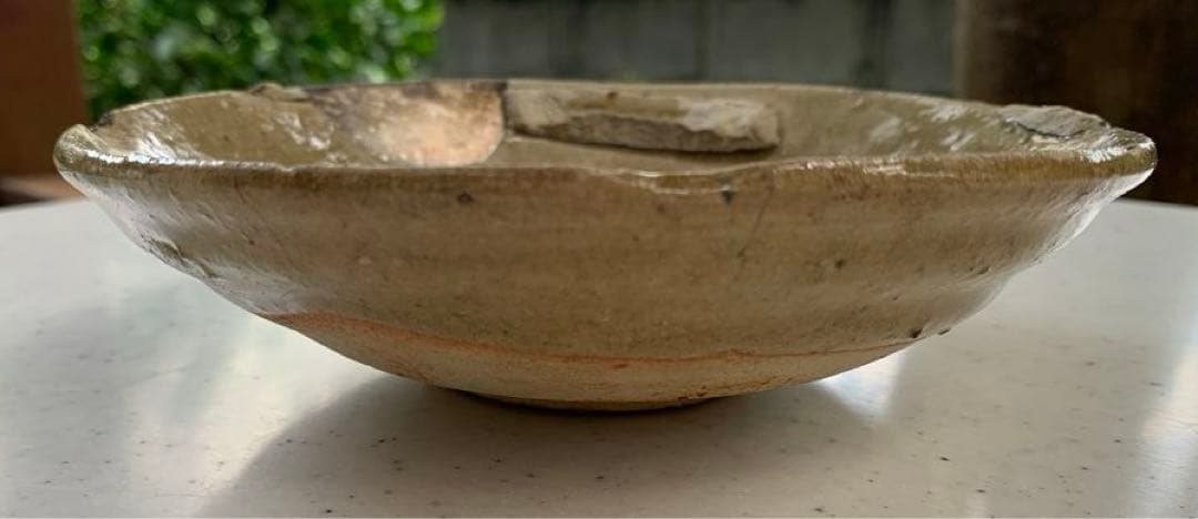 希少 古瀬戸 灰釉 沈線文皿 本銀直し 発掘伝世品 五寸皿 鉢 - メルカリ