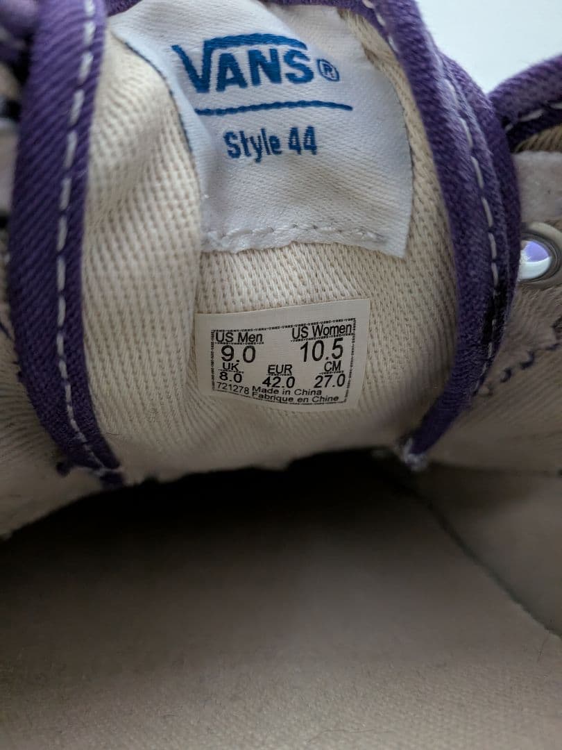 Vans authentic アナハイム 44dx パープル 27.0cm
