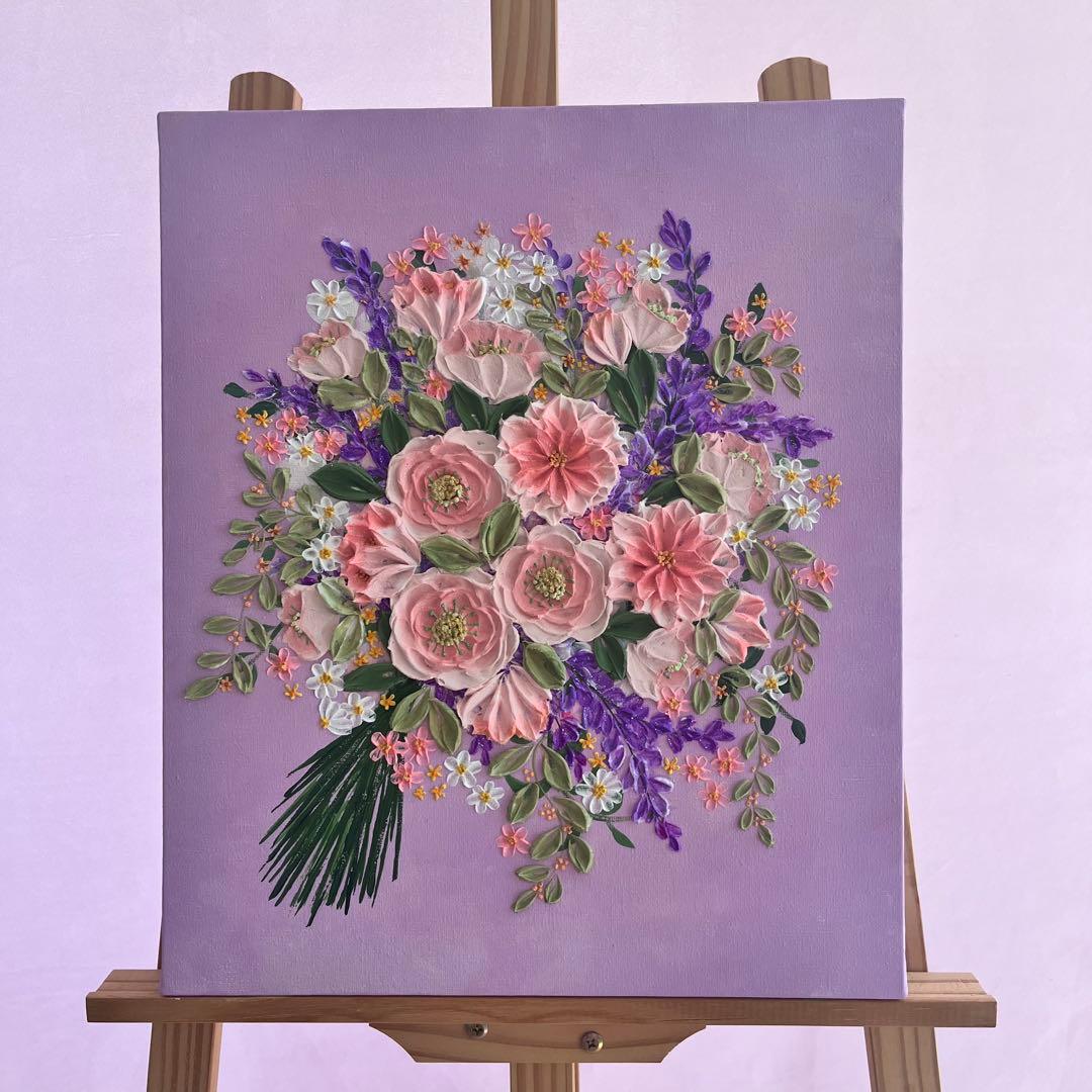 花束 花束の絵 ブーケ 花の絵 花 フラワーアート パネルアート 壁掛け
