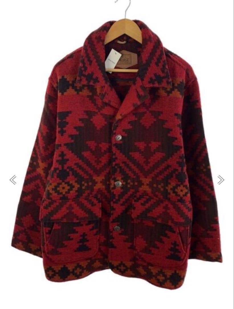 Wool rich ウールリッチ ネイティブ柄ジャケット カバーオール 古着 80s USA製 WoolRich ネイティブ チマヨ 総柄 ウール ブランケット