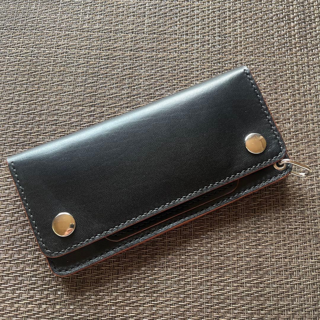 MARYAM 馬革 ロングトラッカーウォレット 茶芯 ニッケル - メルカリ