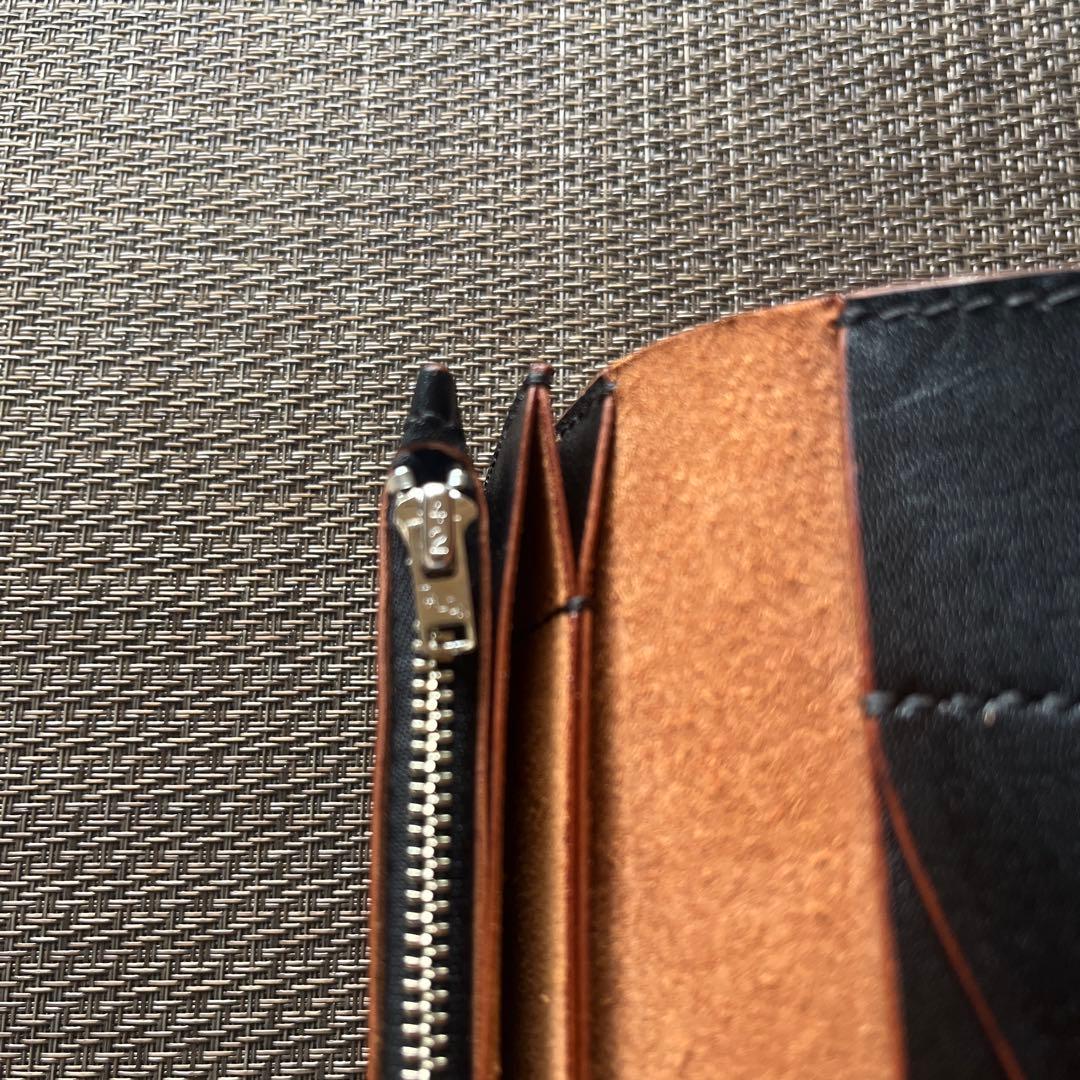 MARYAM 馬革 ロングトラッカーウォレット 茶芯 ニッケル - メルカリ