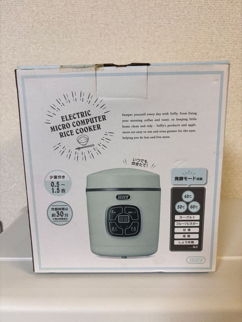 【未使用】LADONNA マイコン炊飯器 K-RC2-PA ペールアクア Toffy マイコン炊飯器 K-RC2 | 株式会社ラドンナ- LADONNA -