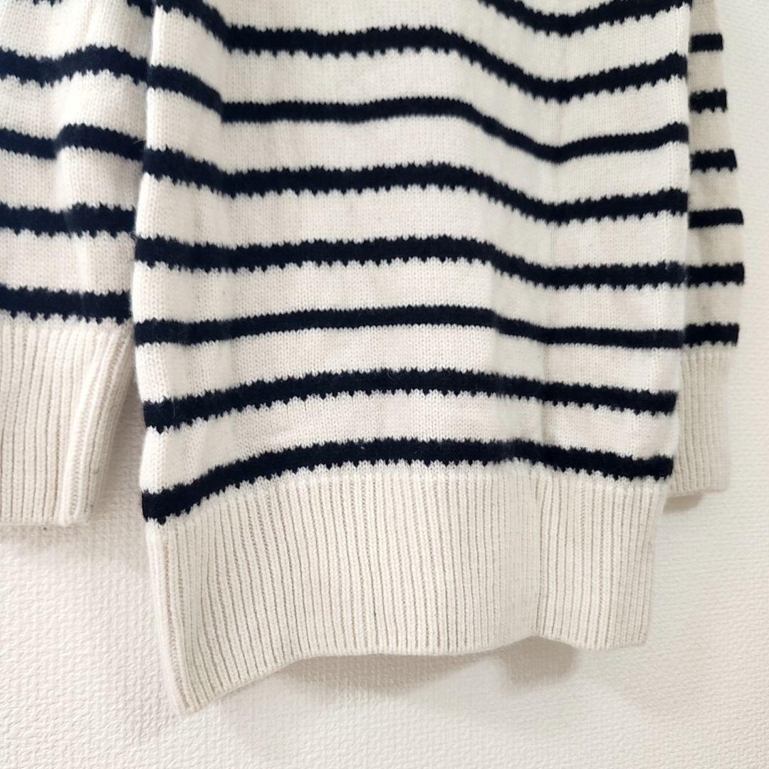 エルマンノシェルヴィーノ イタリア製 カシミヤ ストライプ レース