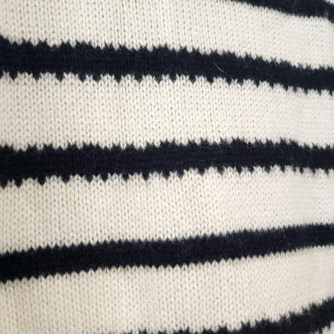 エルマンノシェルヴィーノ イタリア製 カシミヤ ストライプ レース