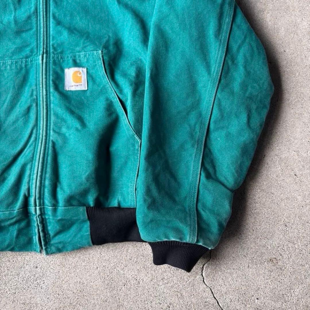 カーハート 星タグ 90s アクティブ ジャケット ターコイズ グリーン