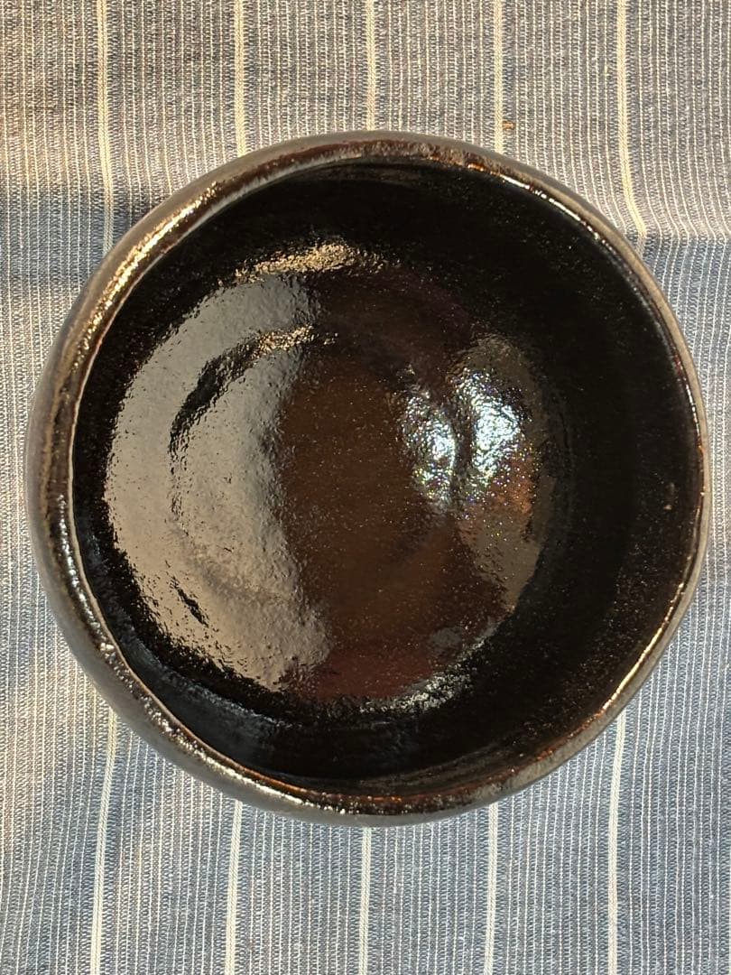 茶道具 黒楽 窯変 紅斑 抹茶碗