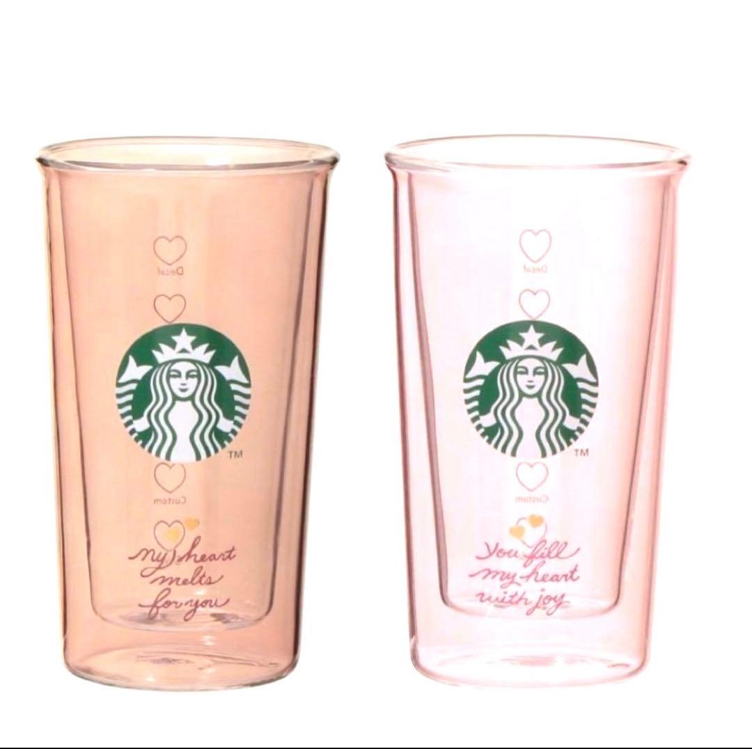 スタバ スターバックス バレンタイン2026 ダブルウォール耐熱グラス