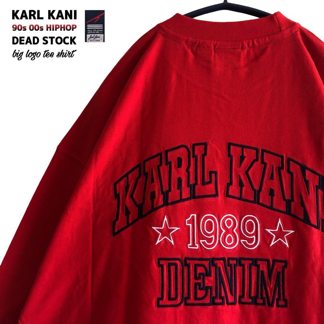 00s B系】カールカナイKARL KANIタグ付き両面ビッグロゴ刺繍Tシャツ