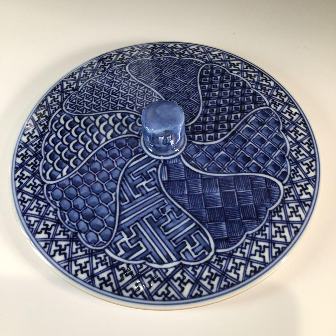 P717 水指 『平安秀峰造』『染付祥瑞写』『一重口水指』 共箱