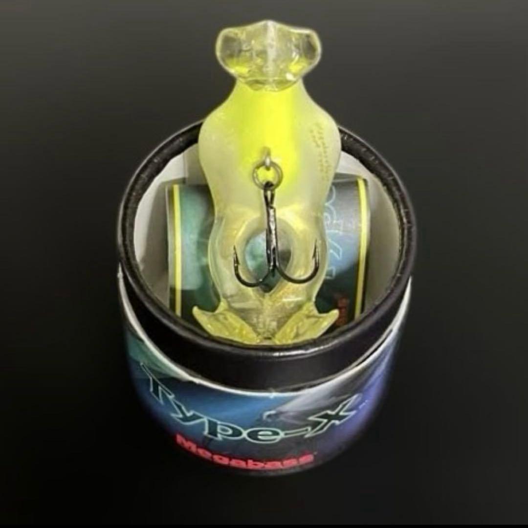 廃盤 メガバス タイプX 2004 初期パケ ライムバックチャートベリー