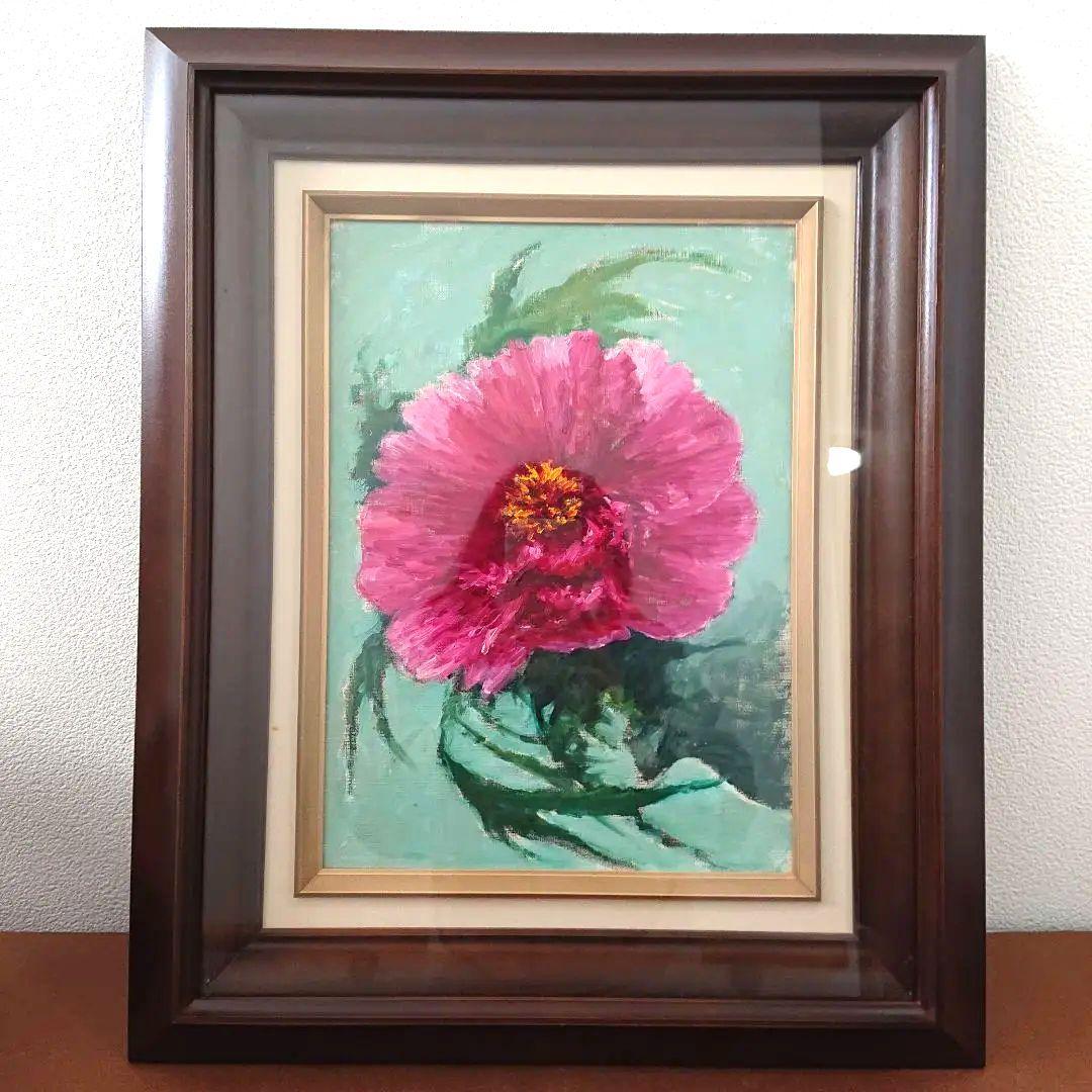 絵画 油絵 花 ダリア 油彩 F4号