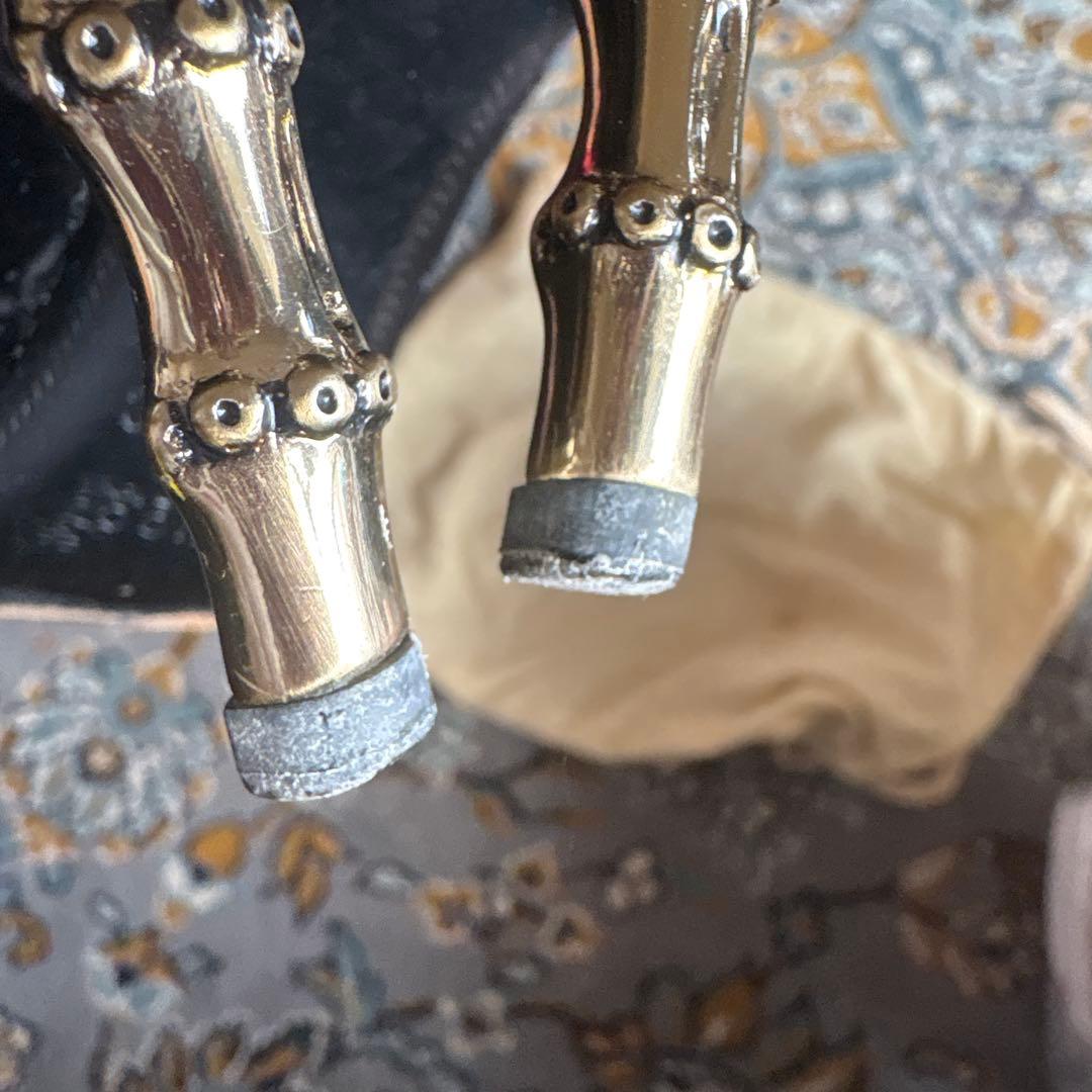 グッチ パンプス 35ハーフ 約22.5cm ベルベット バンブー ヒール レア