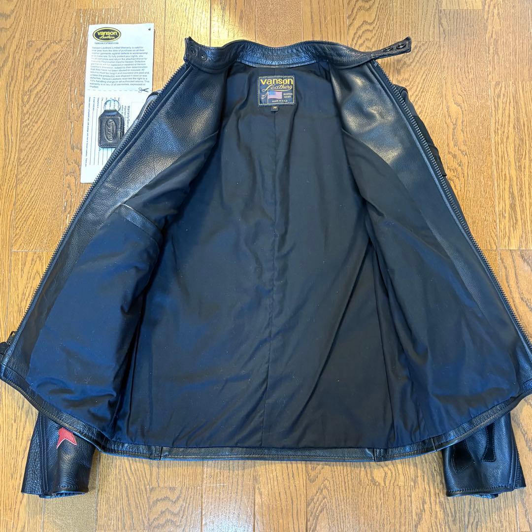 vanson Encinitas別注 black bone 希少 バンソン 38 - メルカリ