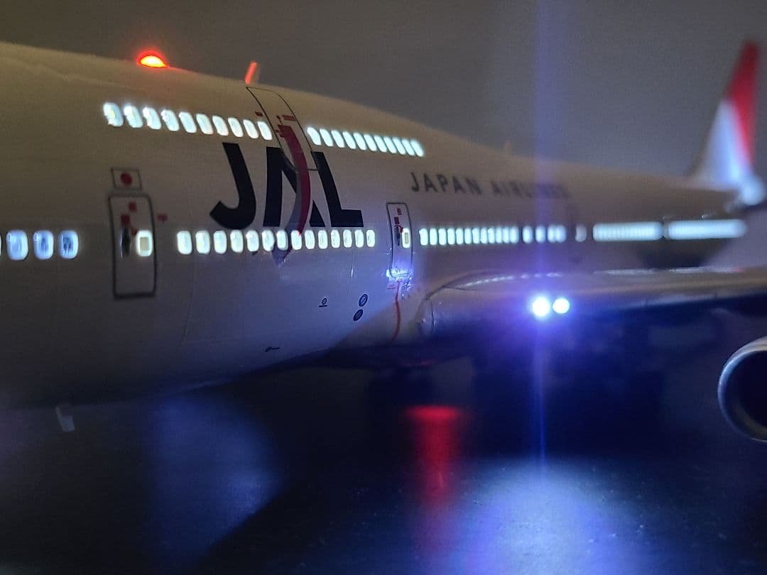 JAL BOEING 747-400 LED仕様 完成品 - メルカリ