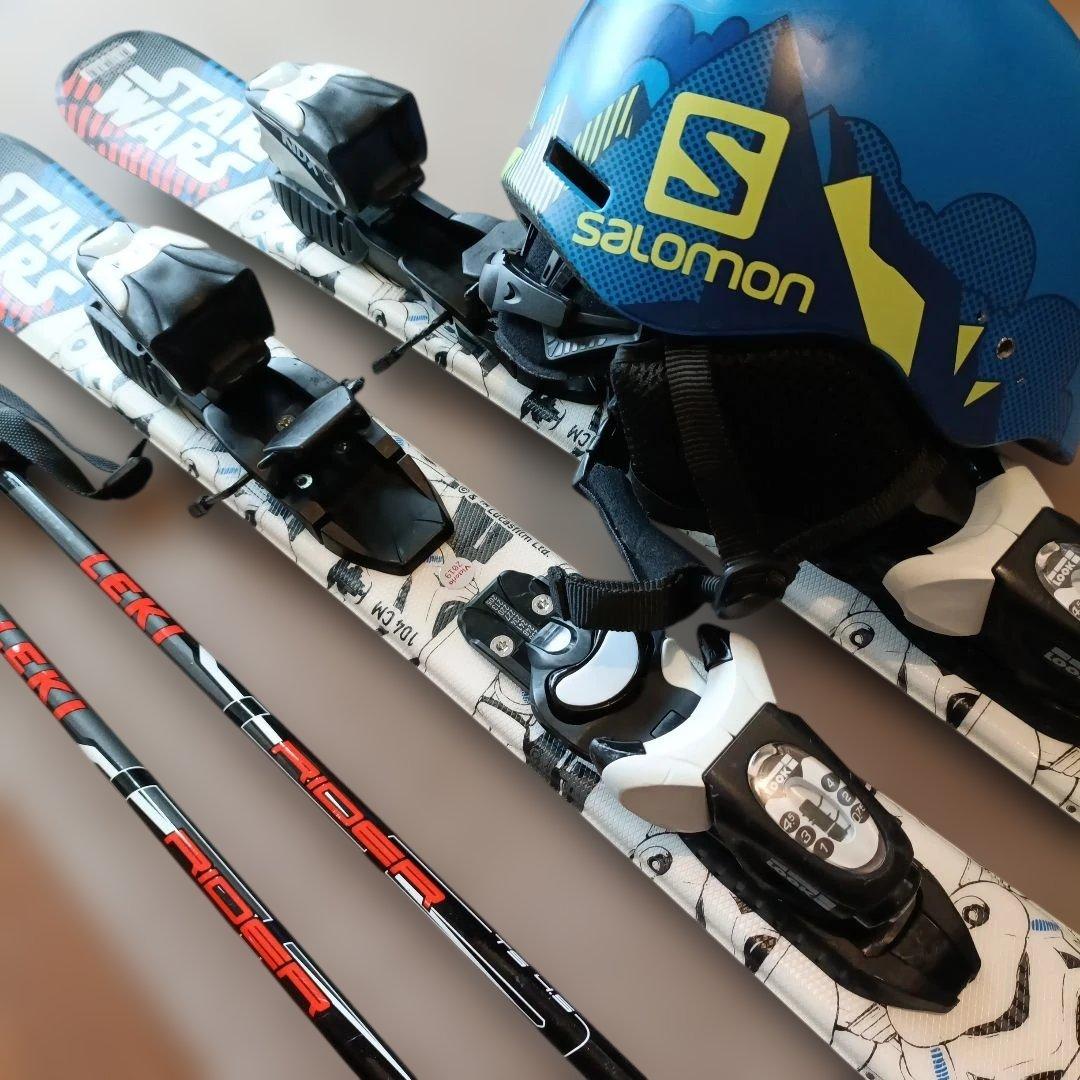 ROSSIGNOL ロシニョール ジュニアスキーセット ヘルメット付き。 ROSSIGNOL（ロシニョール） スキー板 スキーセット 4点セット ジュニア