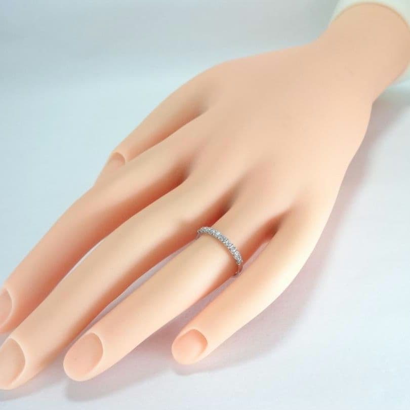 0.30ct　ダイヤモンド　ハーフエタニティ　リング　プラチナ