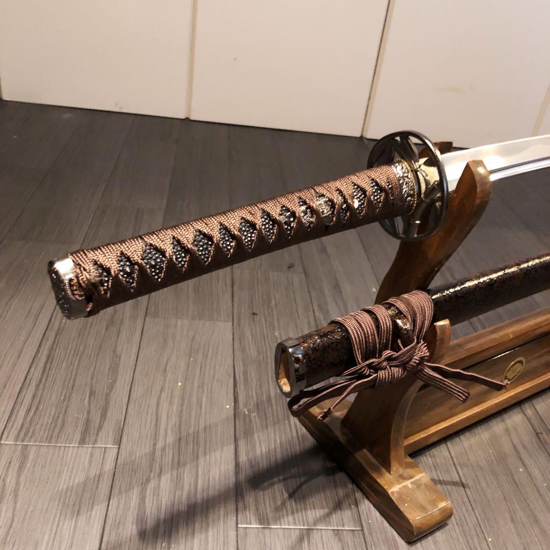 高級模造刀 居合刀 樋入り刀身 茶拵え 亜合金刀身 名刀