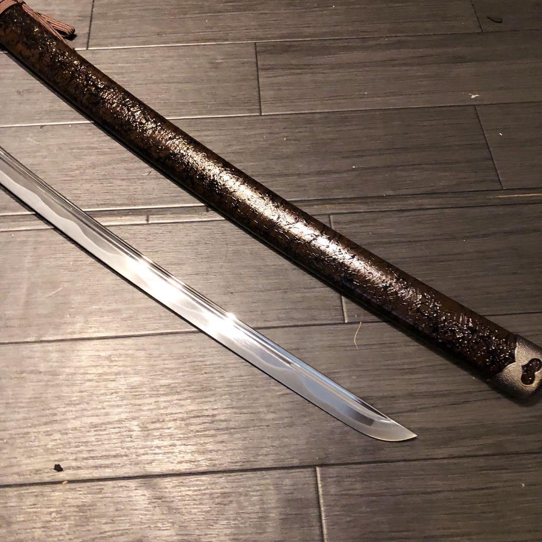 高級模造刀 居合刀 樋入り刀身 茶拵え 亜合金刀身 名刀