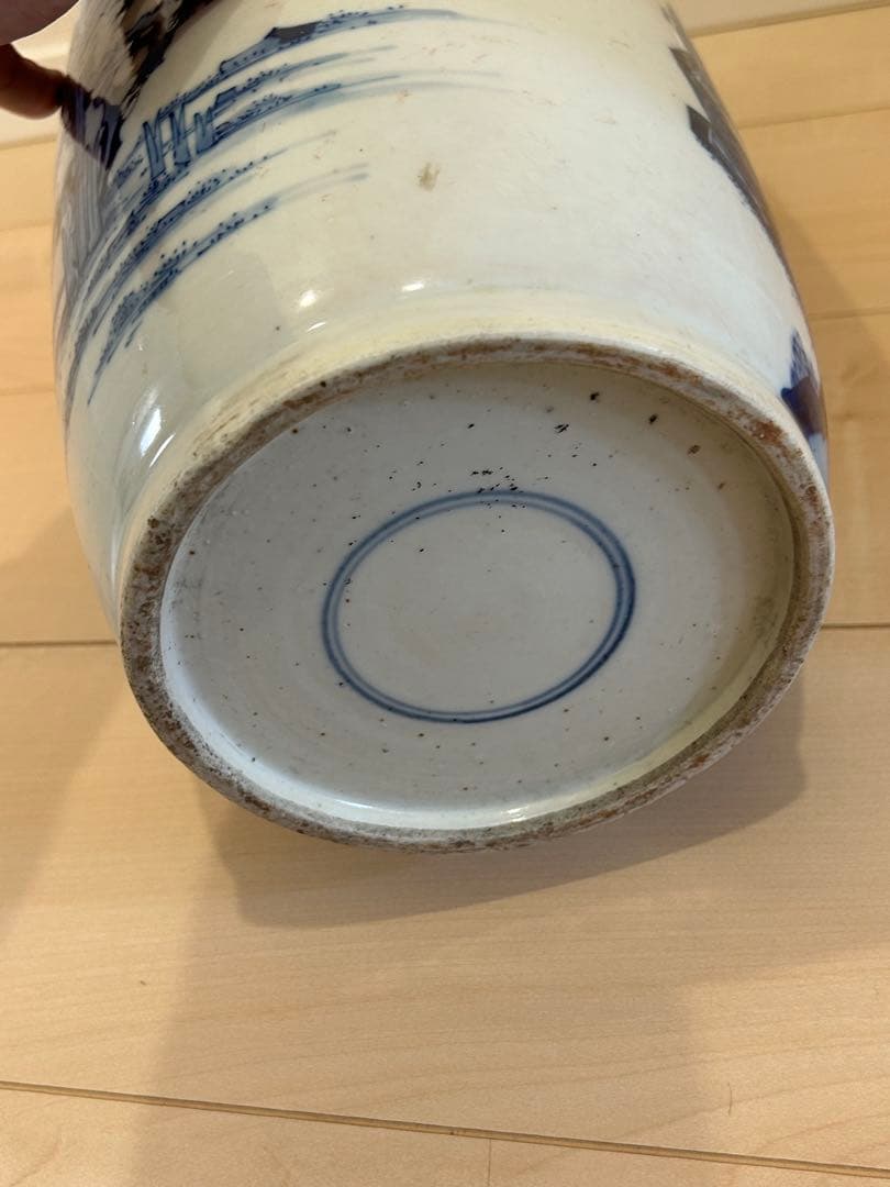 清早期 青花染付人物図大花瓶 中国美術唐物 - メルカリ