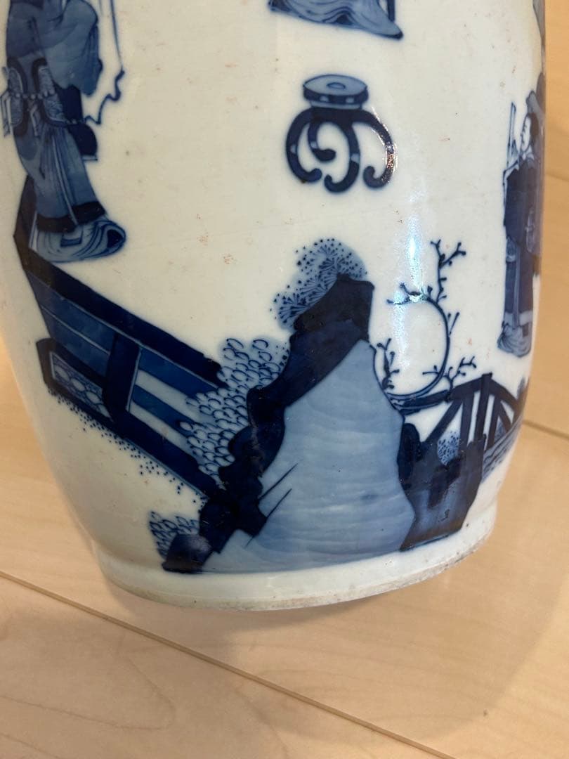 清早期 青花染付人物図大花瓶 中国美術唐物 - メルカリ
