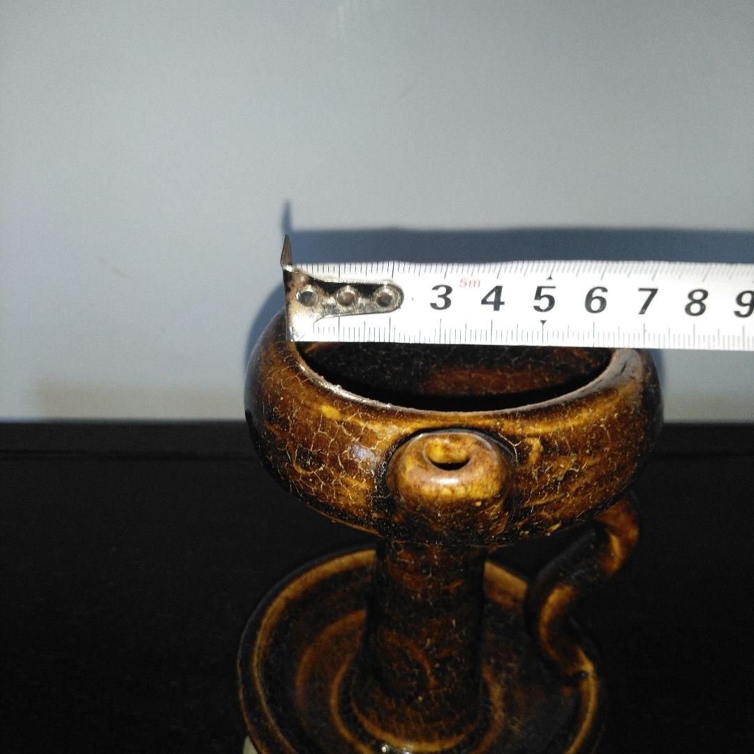 NO596 さつま飴釉灯器 江戸 灯火器 灯火具 時代物 - メルカリ