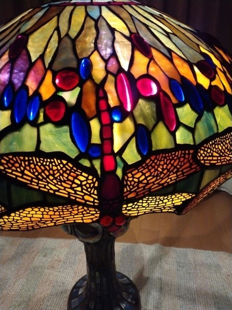 最終SALE♡ステンドグラス ランプ トンボ柄 長期保管品 - メルカリ