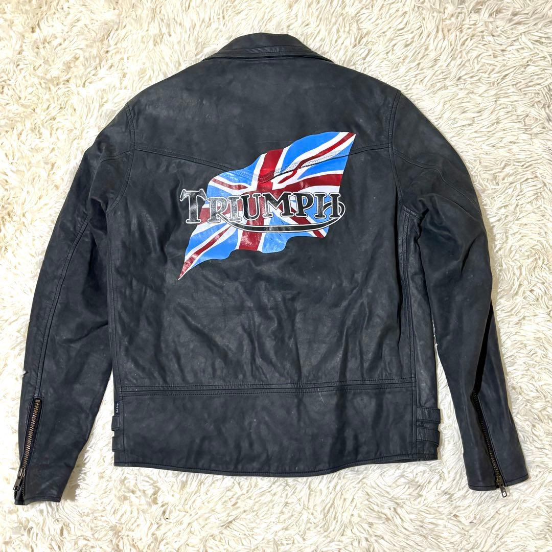 美品】ポールスミス トライアンフ ライダースジャケット サイズL