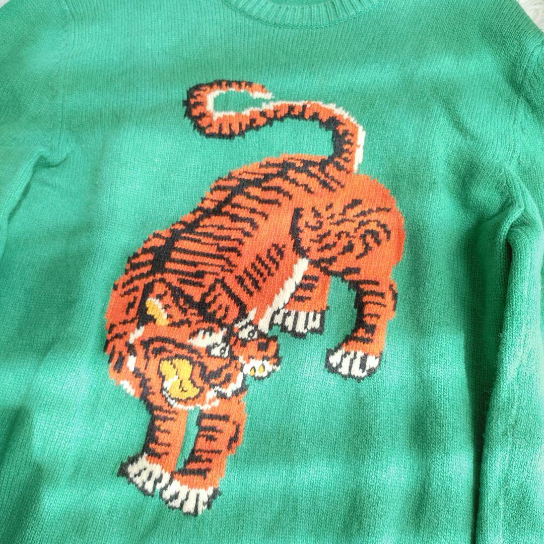□極美品・2017SS□グッチ ニット セーター 虎 タイガー クルーネック