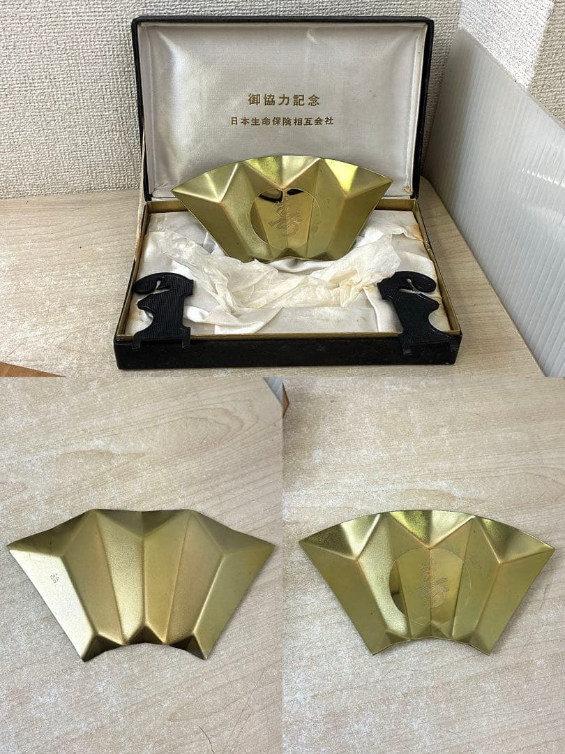 O*n様 24KGP金盃 朱肉 金属品等まとめ 高砂殿 平安閣 記念品 金属工芸