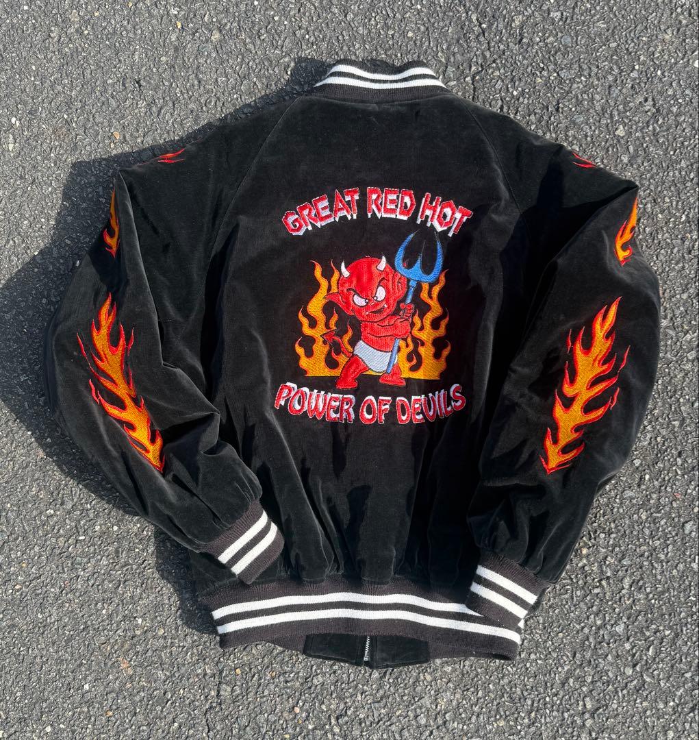 GREAT RED HOT POWER OF DEVILS 刺繍 別珍 - メルカリ